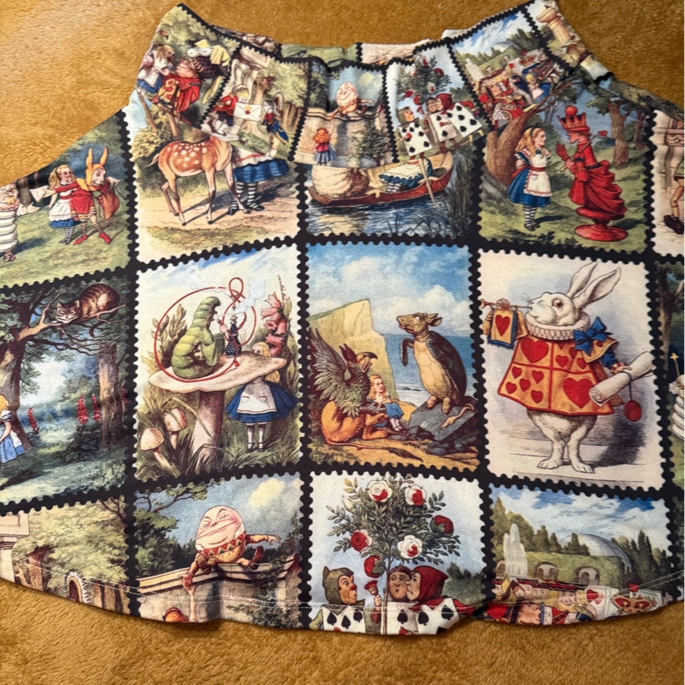 Alice in Wonderland Vintage Skater Skirt.